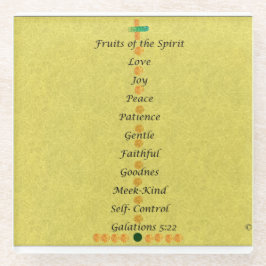 Fruit of the Spirit Coaster Glazen Onderzetter