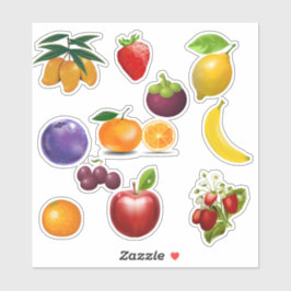 Fruit op maat gesneden vinyl sticker