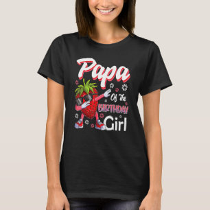 Fruit papa van de verjaardag meisje aardbei t-shirt