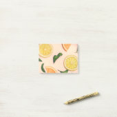 Fruit pastel patroon post-it® notes (Op bureau)