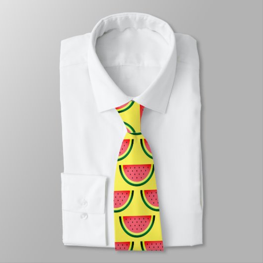 Fruit pastèque tranche imprimé cravate pour l'été (Attaché)