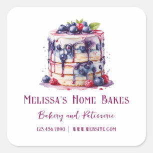 Fruit Patisserie Bakkerij Product Vierkante Sticke Sticker