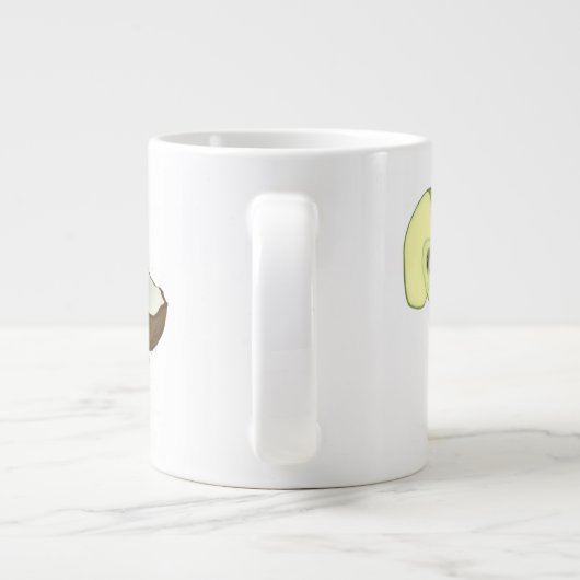 Fruit Pi, Pi op diverse vruchten Extra Grote Mok (Achterkant)