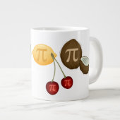 Fruit Pi, Pi op diverse vruchten Extra Grote Mok (Voorkant rechts)