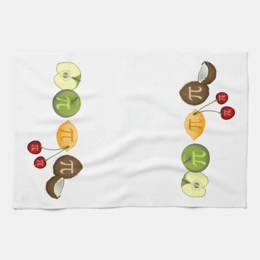 Fruit Pi, Pi op diverse vruchten Theedoek (Horizontaal)