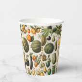 Fruit plantaardige botanische wetenschappelijke il papieren bekers (Rechts)