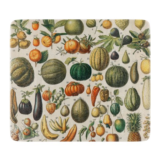 Fruit plantaardige botanische wetenschappelijke il snijplank (Voorkant)