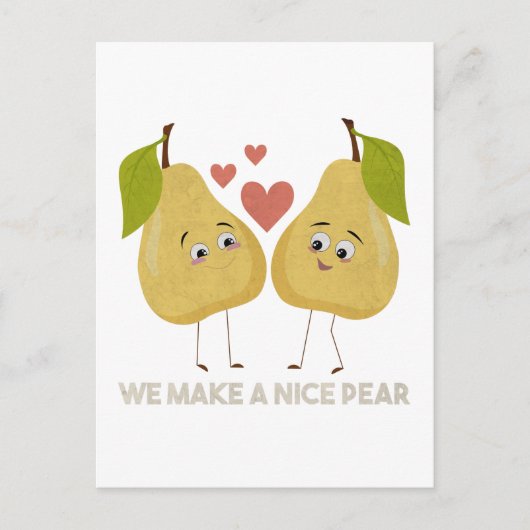 Fruit Pun: We maken een mooie peer Briefkaart (Voorkant)