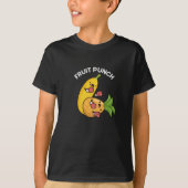 Fruit Punch Funny Drink Pun Dark BG T-shirt (Voorkant)