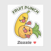 Fruit Punch Funny Drink Pun Sticker (Vel)