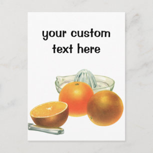  fruit, rijpe Sinaasappels, ontbijt Briefkaart