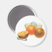 fruit, rijpe Sinaasappels, ontbijt Magneet (Voorkant / Achterkant)