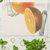 fruit, rijpe Sinaasappels, ontbijt Theedoek (Gevouwen)