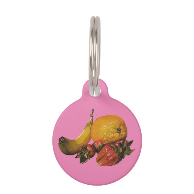 Fruit Ronde Pet Tag Huisdierpenning (Voorkant)