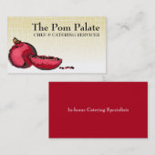 Fruit rouge de grenade avec des cartes de visite (Devant / Derrière)