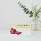 Fruit rouge de grenade avec des cartes de visite (Debout devant)