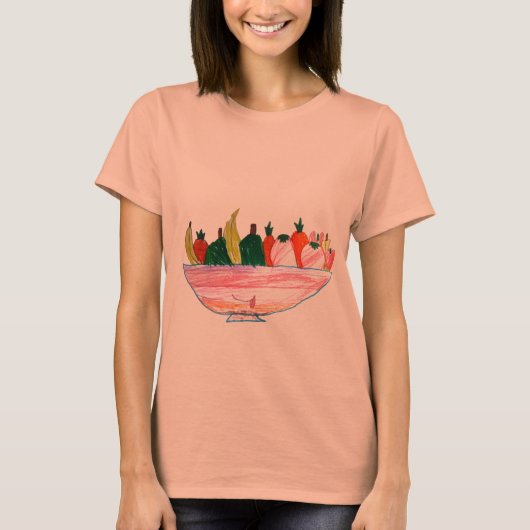 Fruit Salad grappige cartoon T-shirt (Voorkant)