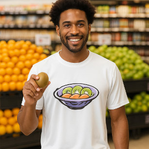 Fruit Salade Bowl met Kiwi en Sinaasappel T-shirt