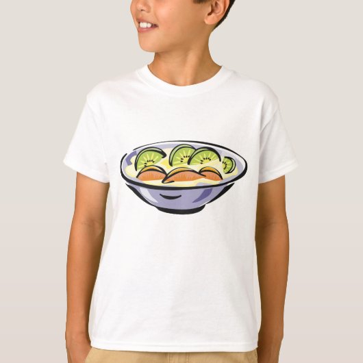 Fruit Salade Bowl met Kiwi en Sinaasappel T-shirt (Voorkant)