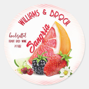 Fruit Sangria Wedding Ronde Sticker