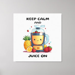 Fruit Sapcentrifuge Blijf Kalmaan En Sap Gezondhei Canvas Afdruk