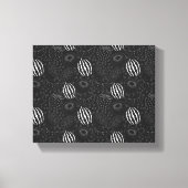Fruit seamless pattern black and white Tropical Canvas Afdruk (Voorkant)