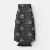 Fruit seamless pattern black and white Tropical Flesjeskoeler (Voorkant)