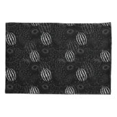 Fruit seamless pattern black and white Tropical Kussensloop (Achterkant-Links)