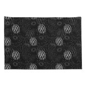 Fruit seamless pattern black and white Tropical Kussensloop (Achterkant-Rechts)