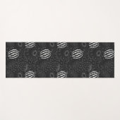 Fruit seamless pattern black and white Tropical Yogamat (Voorkant (horizontaal))