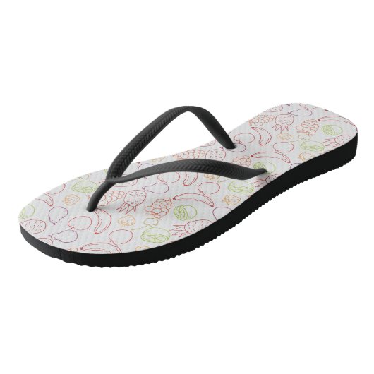 Fruit seamless pattern | Fruit surface pattern 12 Teenslippers (Schuin)