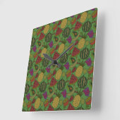 Fruit seamless pattern | Fruit surface pattern 19 Vierkante Klok (Hoek)