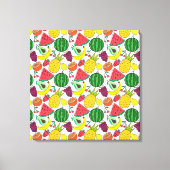 Fruit seamless pattern | Fruit surface pattern 22 Canvas Afdruk (Voorkant)