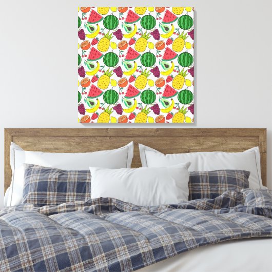 Fruit seamless pattern | Fruit surface pattern 22 Canvas Afdruk (Insitu (Slaapkamer))