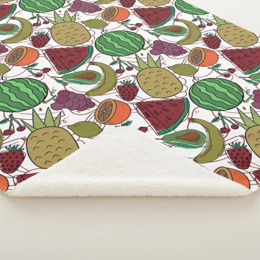 Fruit seamless pattern | Fruit surface pattern 25 Sherpa Deken (3/4)