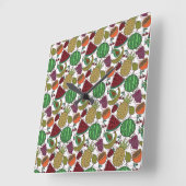 Fruit seamless pattern | Fruit surface pattern 25 Vierkante Klok (Hoek)