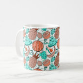 Fruit seamless pattern | Fruit surface pattern 39 Koffiemok (Voorkant links)
