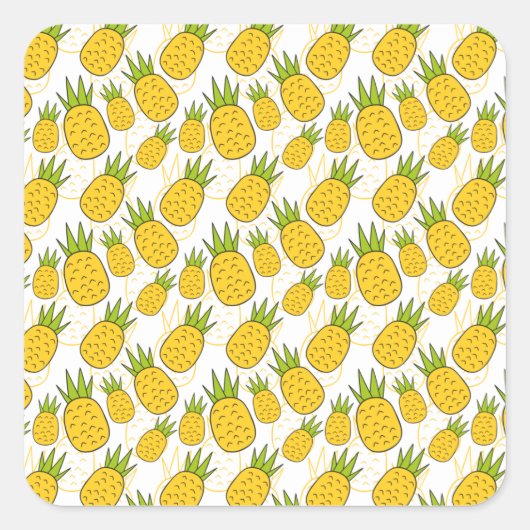 Fruit seamless pattern | Fruit surface pattern 41 Vierkante Sticker (Voorkant)