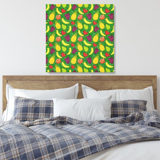 Fruit seamless pattern | Fruit surface pattern 7 Canvas Afdruk (Insitu (Slaapkamer))