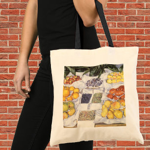 Fruit Stand by Gustave Caillebotte, Vintage Art Tote Bag