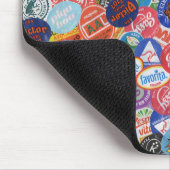 Fruit Sticker Montage Patroon Muismat (Hoek)