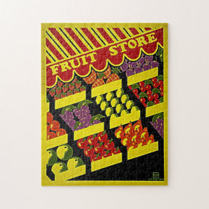 Fruit Store - Helderrood geel  WPA-Poster Legpuzzel