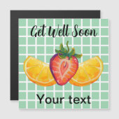Fruit, Strawberry, orange, get Well soon (Voorkant / Achterkant)