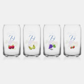  Fruit Theme Drinkware Set Blikvorm Glas (Achterkant)