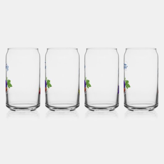  Fruit Theme Drinkware Set Blikvorm Glas (Links)