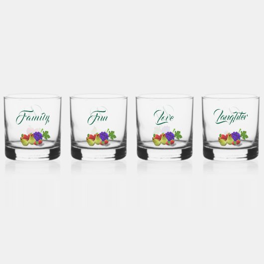  Fruit Theme Drinkware Set Whisky Glas (Voorkant)