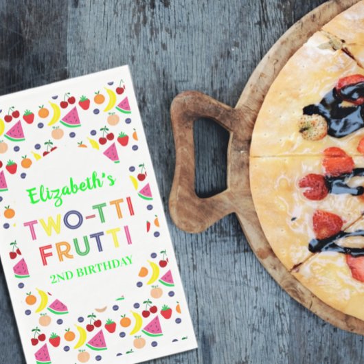 Fruit Two-tti Frutti 2de verjaardag servetten