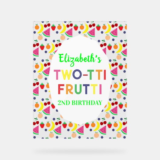 Fruit Two-tti Frutti 2nd Birthday (Recto)