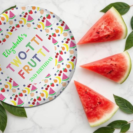 Fruit Two-tti Frutti 2nd Birthday Papieren Kommen