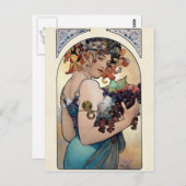 Fruit van Alfons Mucha 1897 Briefkaart (Voorkant / Achterkant)
